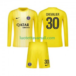 Lapset Paris Saint-Germain Maalivahdin Lucas Chevalier 30 2025-2026 Pitkähihainen Fanipaita ,Kolmas