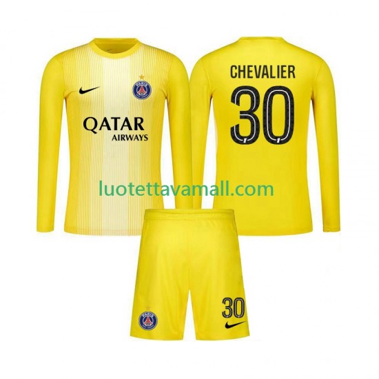 Lapset Paris Saint-Germain Maalivahdin Lucas Chevalier 30 2025-2026 Pitkähihainen Fanipaita ,Kolmas
