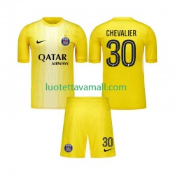 Lapset Paris Saint-Germain Maalivahdin Lucas Chevalier 30 2025-2026 Lyhythihainen Fanipaita ,Kolmas
