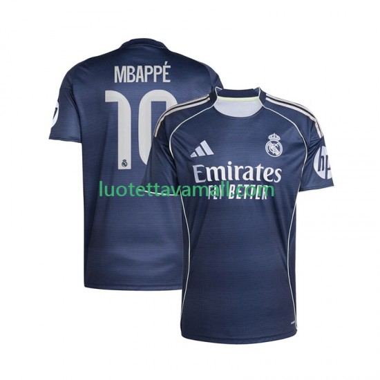 Miehet Real Madrid Kylian Mbappe 10 2025-2026 Lyhythihainen Fanipaita ,Vieras