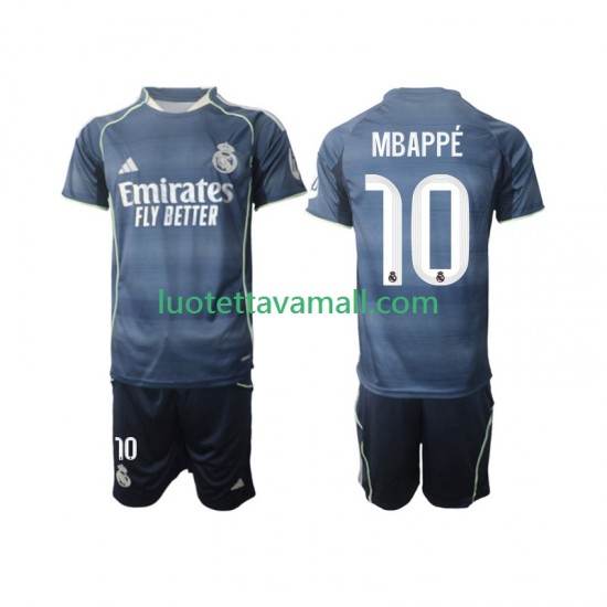 Lapset Real Madrid Kylian Mbappe 10 2025-2026 Lyhythihainen Fanipaita ,Vieras