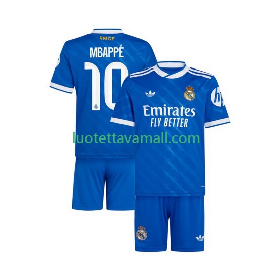 Lapset Real Madrid Kylian Mbappe 10 2025-2026 Lyhythihainen Fanipaita ,Kolmas