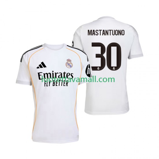 Miehet Real Madrid Mastantuono 30 2025-2026 Lyhythihainen Fanipaita ,Koti