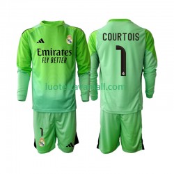 Lapset Real Madrid Thibaut Courtois 1 2025-2026 Pitkähihainen Fanipaita ,Vieras