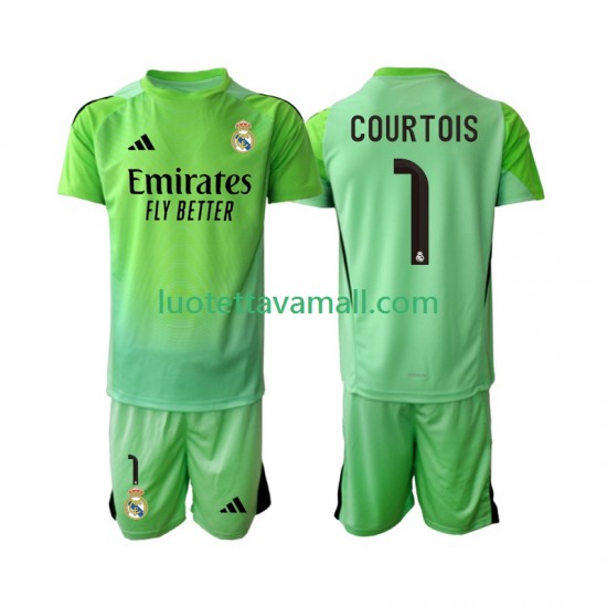 Lapset Real Madrid Thibaut Courtois 1 2025-2026 Lyhythihainen Fanipaita ,Vieras