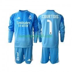 Lapset Real Madrid Thibaut Courtois 1 2025-2026 Pitkähihainen Fanipaita ,Koti