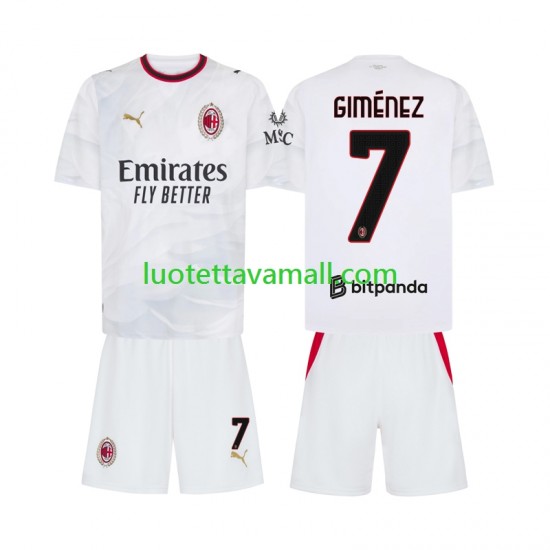 Lapset AC Milan Gimenez 7 2026-2027 Lyhythihainen Fanipaita ,Vieras