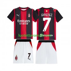 Lapset AC Milan Gimenez 7 2026-2027 Lyhythihainen Fanipaita ,Koti