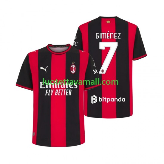 Miehet AC Milan Gimenez 7 2026-2027 Lyhythihainen Fanipaita ,Koti