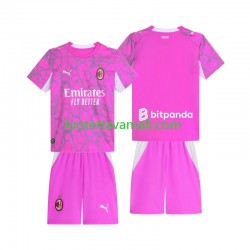 Lapset AC Milan Maalivahdin 2026-2027 Lyhythihainen Fanipaita ,Vieras
