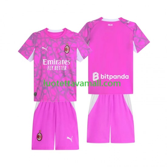 Lapset AC Milan Maalivahdin 2026-2027 Lyhythihainen Fanipaita ,Vieras