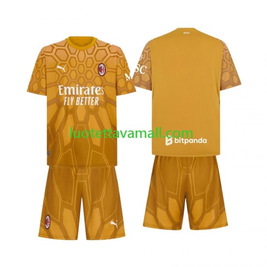 Lapset AC Milan Maalivahdin 2026-2027 Lyhythihainen Fanipaita ,Koti