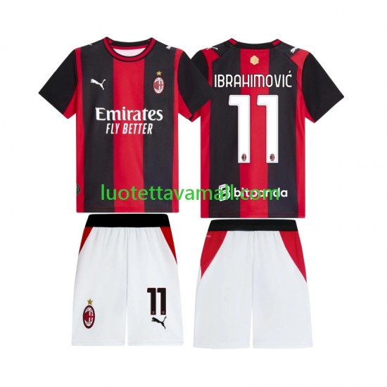 Lapset AC Milan Ibrahimovic 11 2026-2027 Lyhythihainen Fanipaita ,Koti