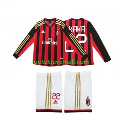 Lapset AC Milan Kaka 22 Retro 2013 2014 Pitkähihainen Fanipaita ,Koti