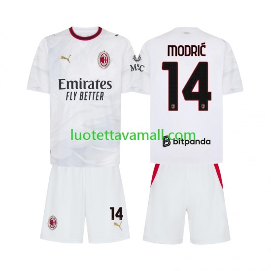 Lapset AC Milan Luka Modric 14 2026-2027 Lyhythihainen Fanipaita ,Vieras