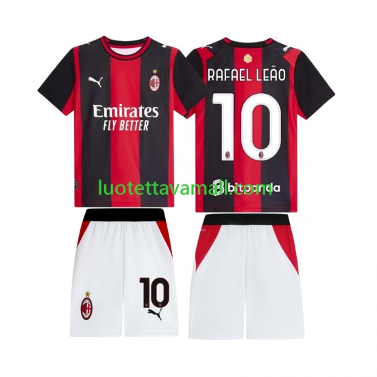 Lapset AC Milan Rafael Leao 10 2026-2027 Lyhythihainen Fanipaita ,Koti