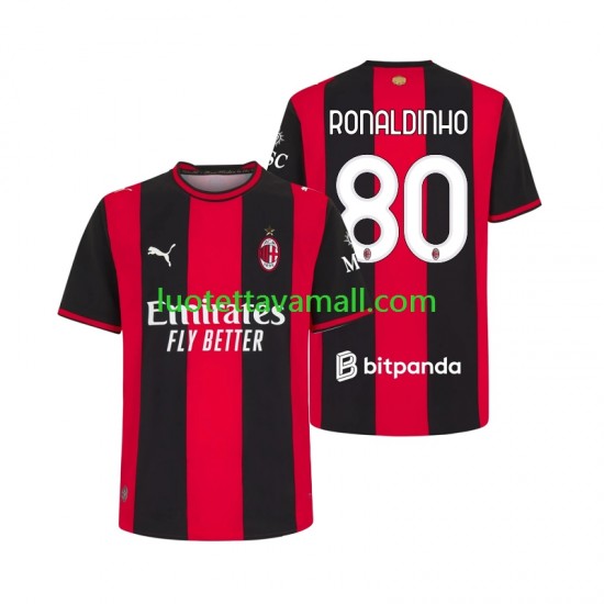 Miehet AC Milan Ronaldinho 80 2026-2027 Lyhythihainen Fanipaita ,Koti
