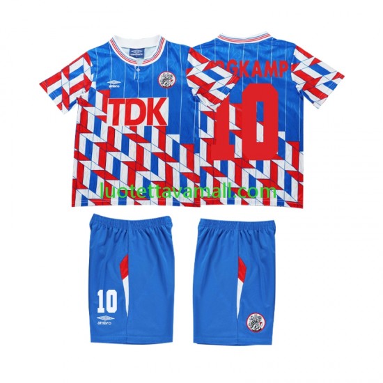 Lapset AFC Ajax BERGKAMP 10 Retro 1989 1990 Pitkähihainen Fanipaita ,Vieras