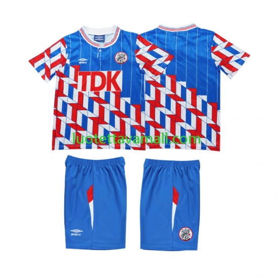 Lapset AFC Ajax Retro 1989 1990 Pitkähihainen Fanipaita ,Vieras