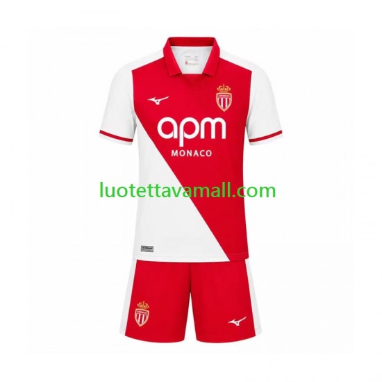 Lapset AS Monaco 2026-2027 Lyhythihainen Fanipaita ,Koti