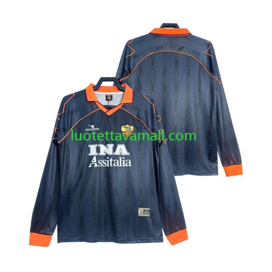 Miehet AS Roma Retro 1999 2000 Pitkähihainen Fanipaita ,Kolmas
