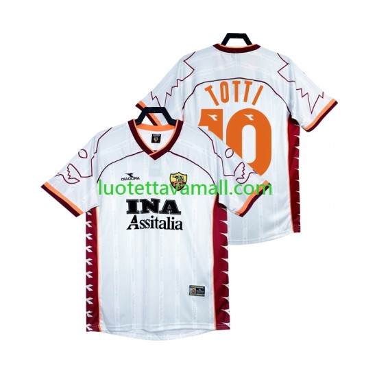 Miehet AS Roma Totti 10 Retro 1999 2000 Lyhythihainen Fanipaita ,Vieras