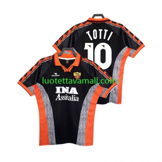 Miehet AS Roma Totti 10 Retro 1998 1999 Lyhythihainen Fanipaita ,Kolmas