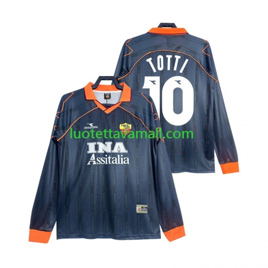 Miehet AS Roma Totti 10 Retro 1999 2000 Pitkähihainen Fanipaita ,Kolmas