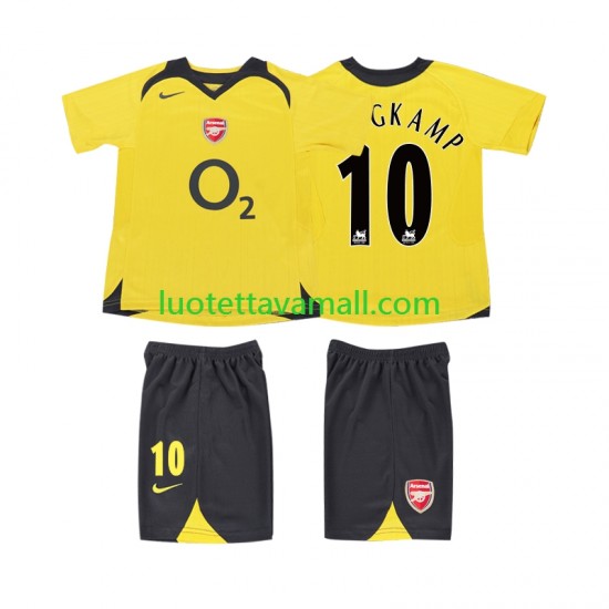 Lapset Arsenal BERGKAMP 10 Retro 2005 2006 Lyhythihainen Fanipaita ,Vieras