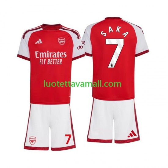Lapset Arsenal Bukayo Saka 7 2026-2027 Lyhythihainen Fanipaita ,Koti