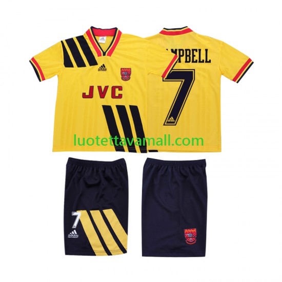 Lapset Arsenal CAMPBELL 7 Retro 1993 1994 Lyhythihainen Fanipaita ,Vieras