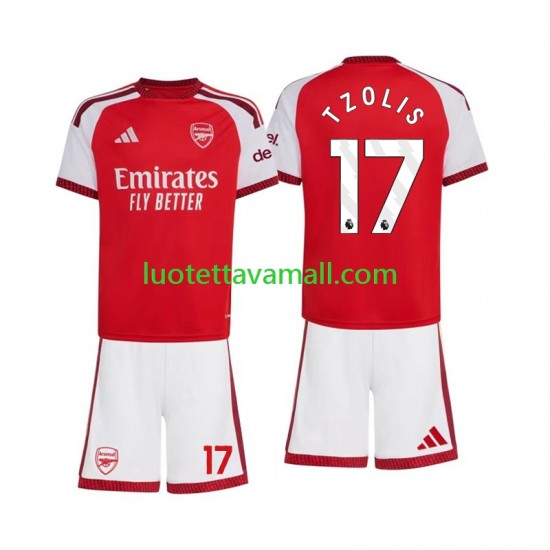 Lapset Arsenal Christos Tzolis 17 2026-2027 Lyhythihainen Fanipaita ,Koti