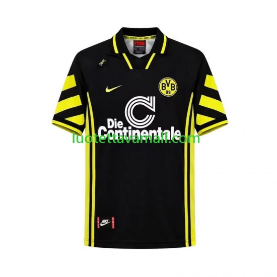 Miehet Borussia Dortmund Retro 1996 Lyhythihainen Fanipaita ,Vieras
