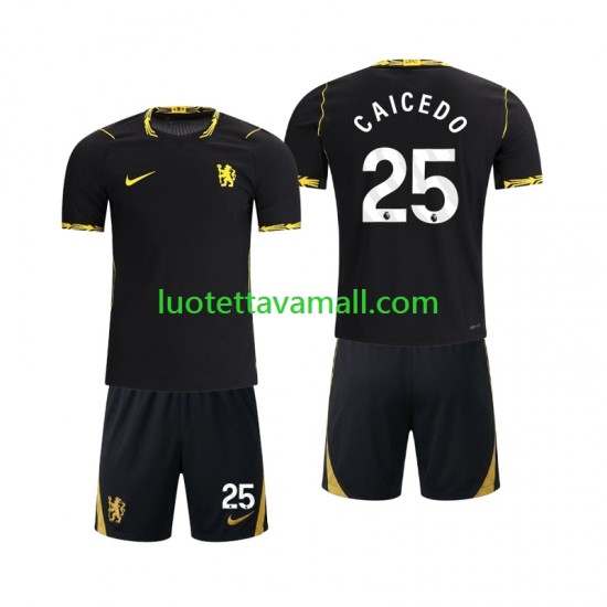 Lapset Chelsea Moises Caicedo 25 2026-2027 Lyhythihainen Fanipaita ,Vieras
