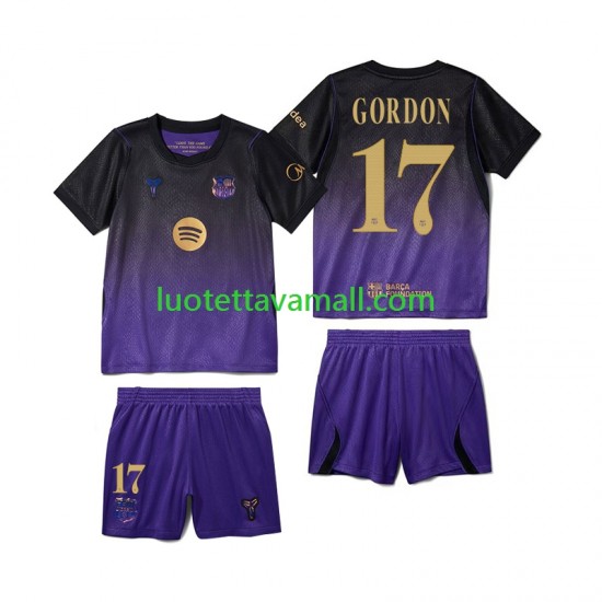 Lapset FC Barcelona Anthony Gordon 17 2026-2027 Lyhythihainen Fanipaita ,Vieras