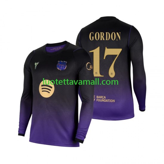 Miehet FC Barcelona Anthony Gordon 17 2026-2027 Pitkähihainen Fanipaita ,Vieras