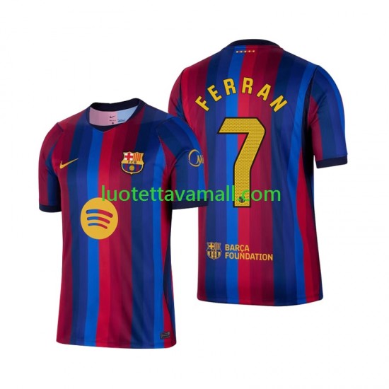 Miehet FC Barcelona Ferran Torres 7 2026-2027 Lyhythihainen Fanipaita ,Koti