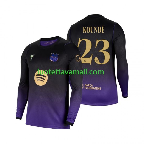Miehet FC Barcelona Jules Kounde 23 2026-2027 Pitkähihainen Fanipaita ,Vieras