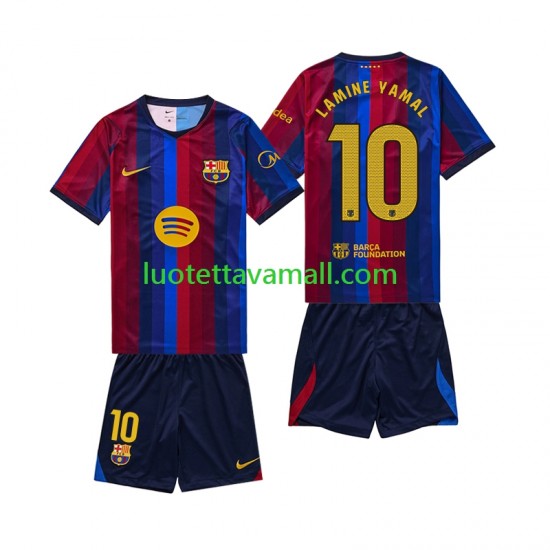 Lapset FC Barcelona Lamine Yamal 10 2026-2027 Lyhythihainen Fanipaita ,Koti