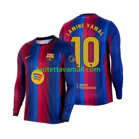 Miehet FC Barcelona Lamine Yamal 10 2026-2027 Pitkähihainen Fanipaita ,Koti