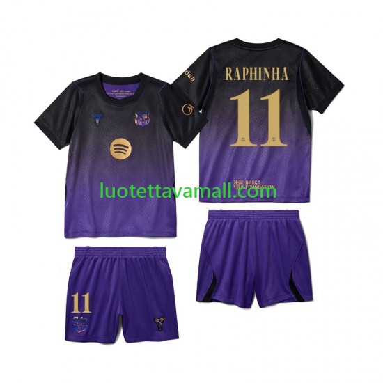 Lapset FC Barcelona Raphinha 11 2026-2027 Lyhythihainen Fanipaita ,Vieras