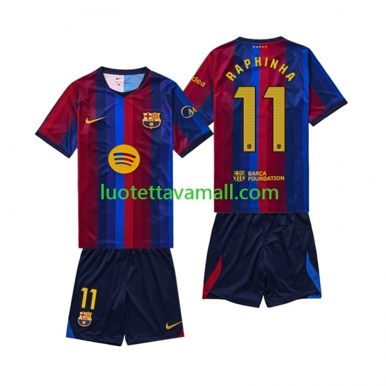 Lapset FC Barcelona Raphinha 11 2026-2027 Lyhythihainen Fanipaita ,Koti