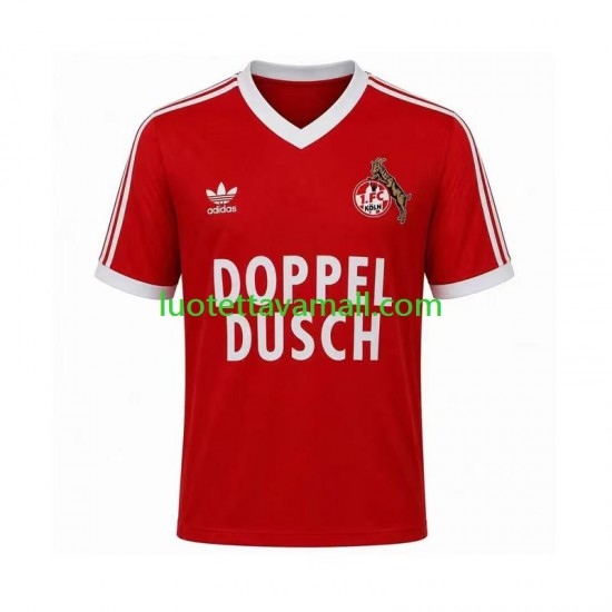 Miehet FC Köln Retro 1984 1985 Lyhythihainen Fanipaita ,Vieras
