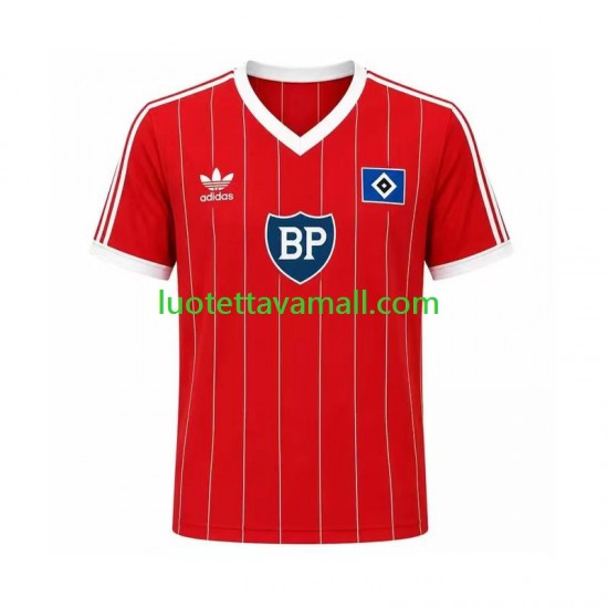 Miehet Hamburger SV Retro 1984 Lyhythihainen Fanipaita ,Vieras