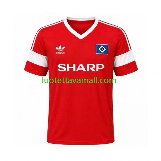 Miehet Hamburger SV Retro 1988 Lyhythihainen Fanipaita ,Vieras