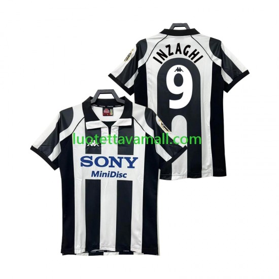 Miehet Juventus INZAGHI 9 Retro 1997 1998 Lyhythihainen Fanipaita ,Koti