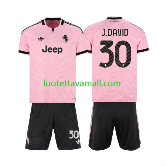 Lapset Juventus Jonathan David 30 2026-2027 Lyhythihainen Fanipaita ,Vieras