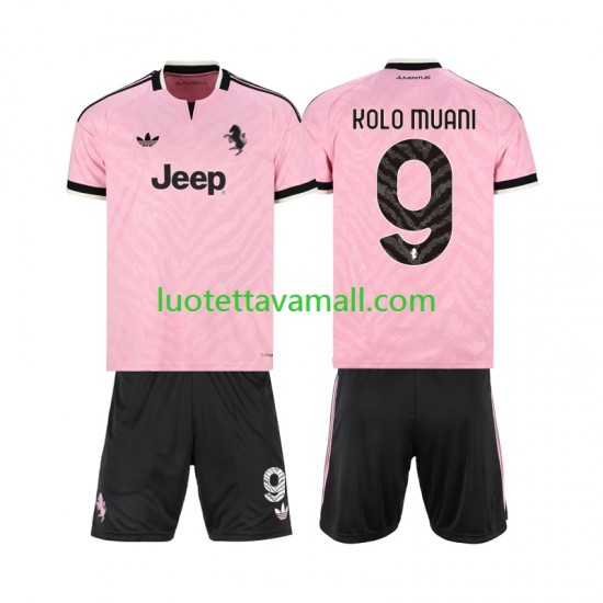 Lapset Juventus Randal Kolo Muani 9 2026-2027 Lyhythihainen Fanipaita ,Vieras