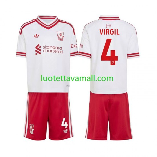Lapset Liverpool Virgil van Dijk 4 2026-2027 Lyhythihainen Fanipaita ,Vieras
