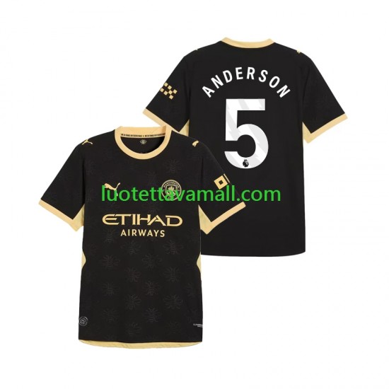 Miehet Manchester City Elliot Anderson 5 2026-2027 Lyhythihainen Fanipaita ,Vieras